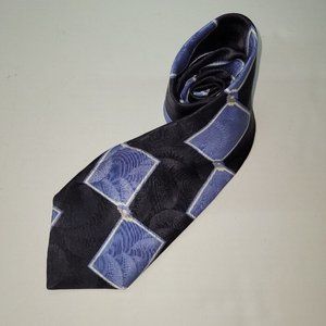 Tom James Mens‎ Tie Silk Handmade Geometric Print Made in USA